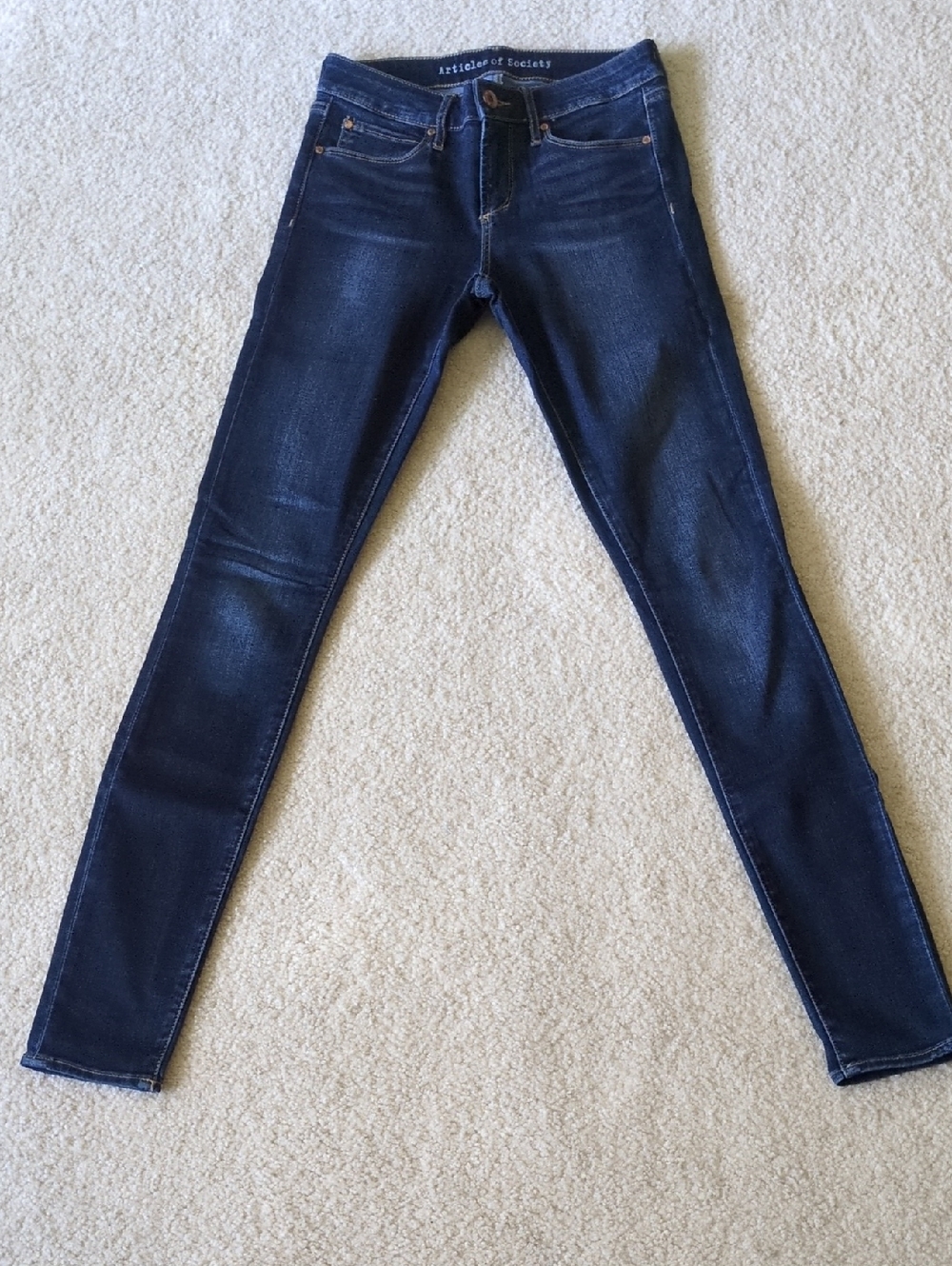 Articles Of Society Dark Indigo Skinny Jeans - Picture 1 of 9